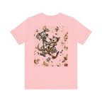 Gingham Dog & Calico Cat Tee — Plaid Pet Illustration T-Shirt