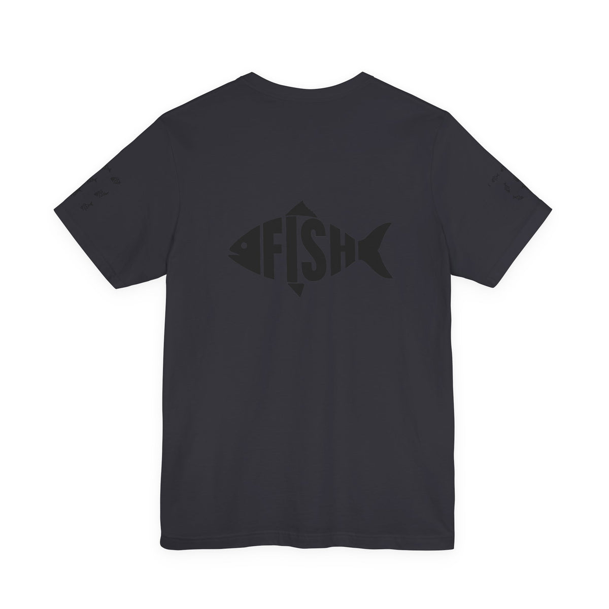 Fish Graphic Tee — 'FISH' Silhouette Fishing Shirt