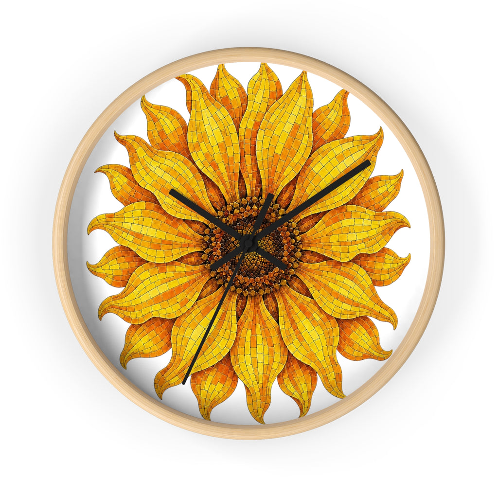 Sunflower Wall Clock — Bright Floral Home Decor Timepiece