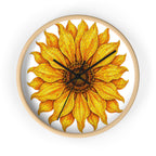 Sunflower Wall Clock — Bright Floral Home Decor Timepiece