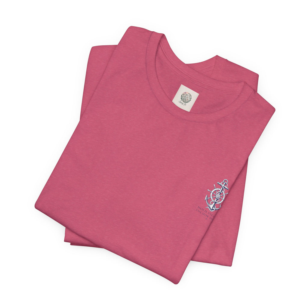 Anchor Nautical T‑Shirt — "Hold Steady Anchor Down"