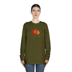 Autumn Leaves Long Sleeve Tee — 'AUTUMN' Maple Graphic Cozy Fall Shirt