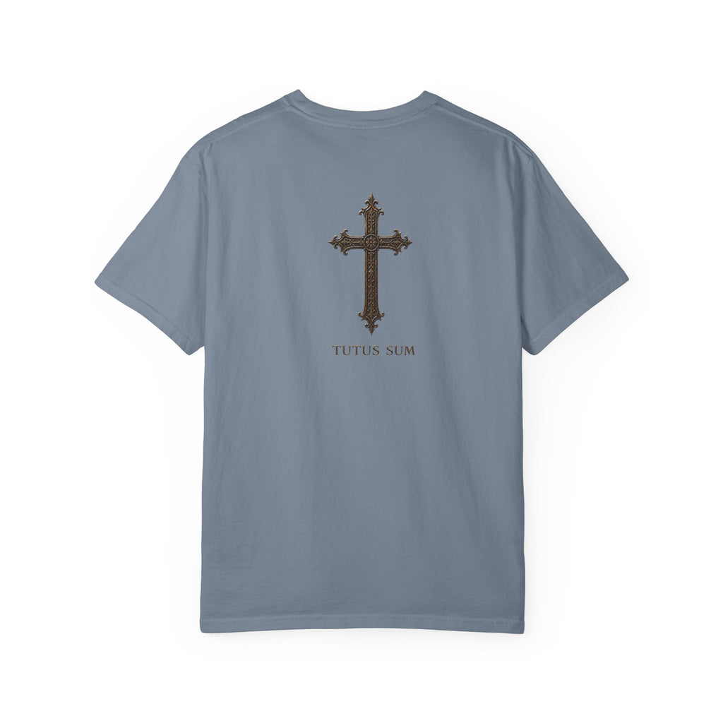 Guardian Angel -Faith- Graphic T‑Shirt — 'Tutus Sum' Cross Tee
