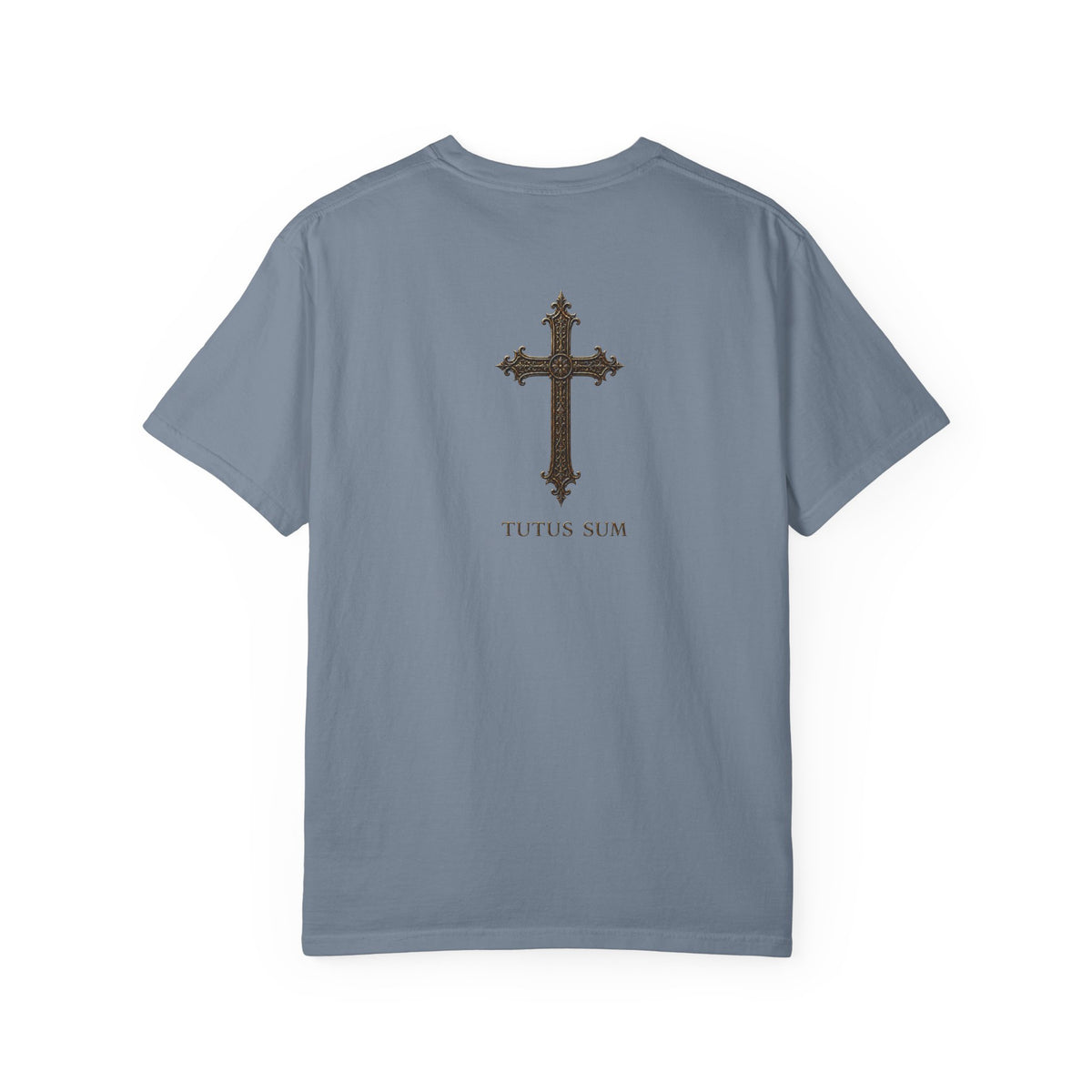 Guardian Angel -Faith- Graphic T‑Shirt — 'Tutus Sum' Cross Tee