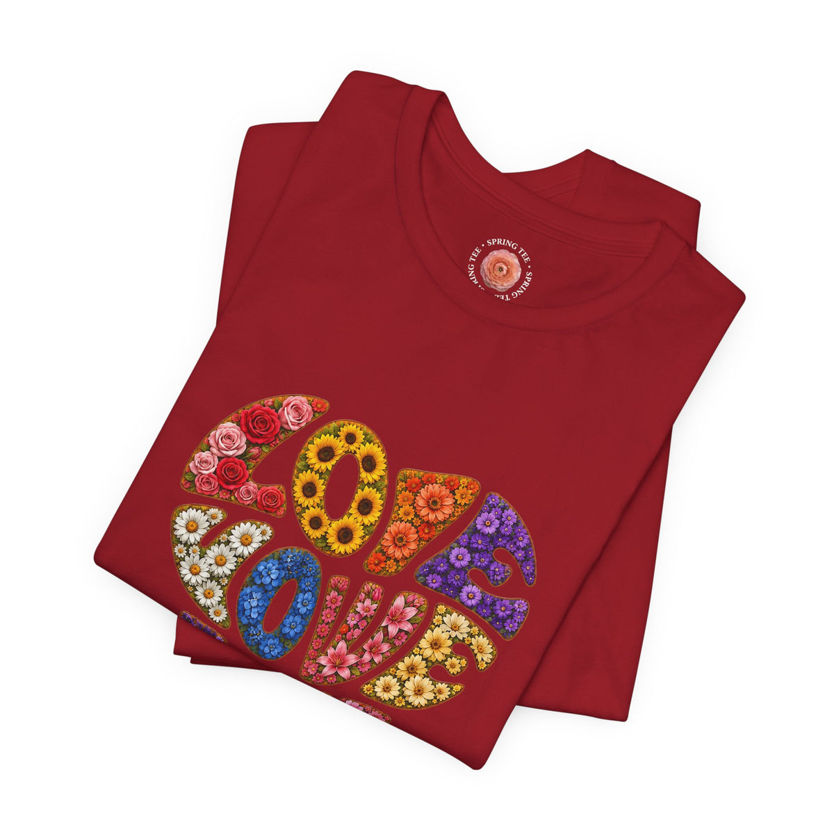 Love Heart Graphic Tee — Retro Psychedelic 'Love' Design
