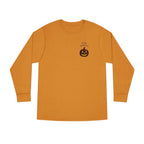 Halloween Cat Long Sleeve Tee — 'Hello Halloween' Jack-O'-Lantern Graphic