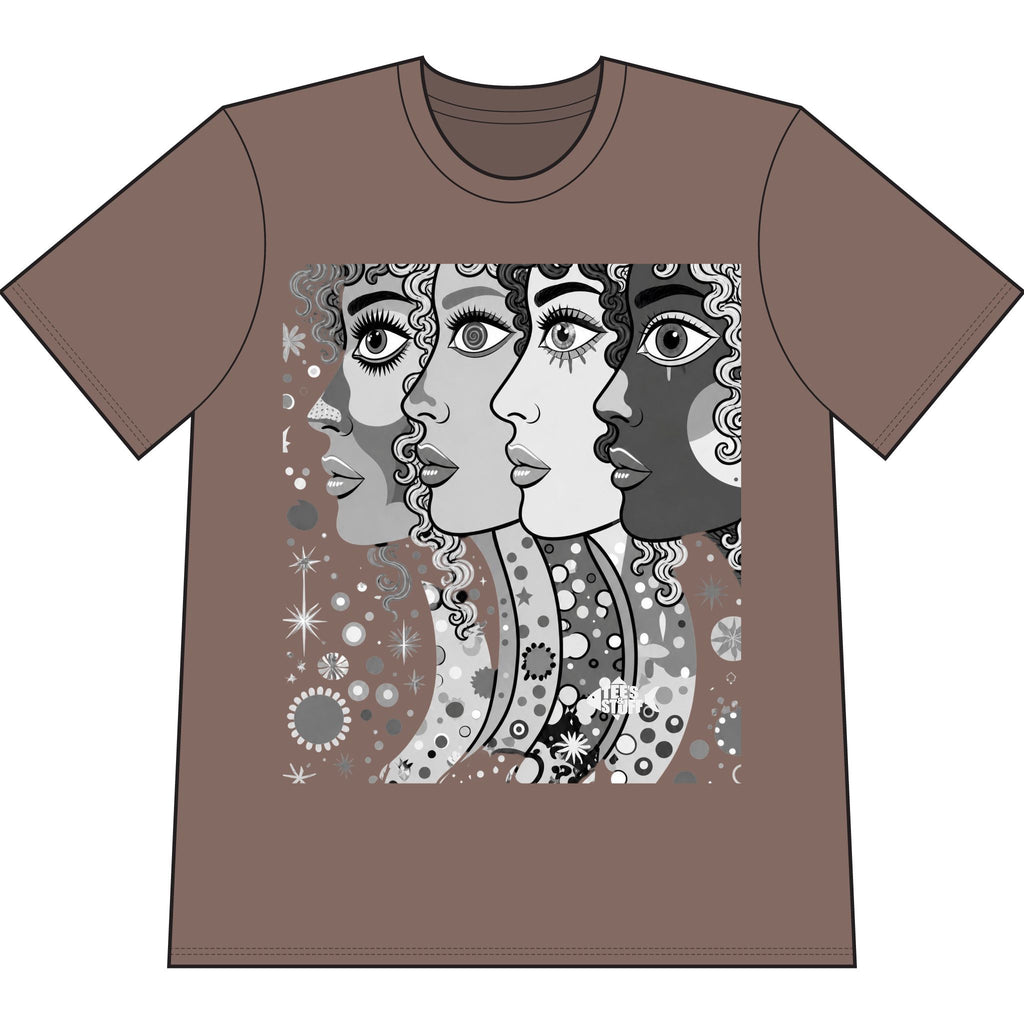 Artsy Pop Art Faces Graphic Tee