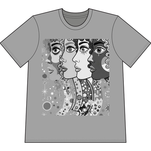 Artsy Pop Art Faces Graphic Tee