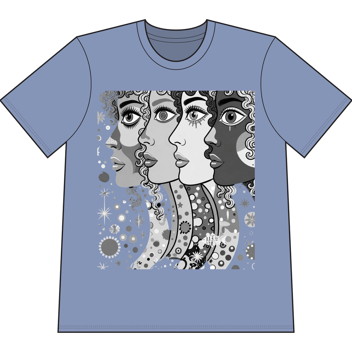 Artsy Pop Art Faces Graphic Tee