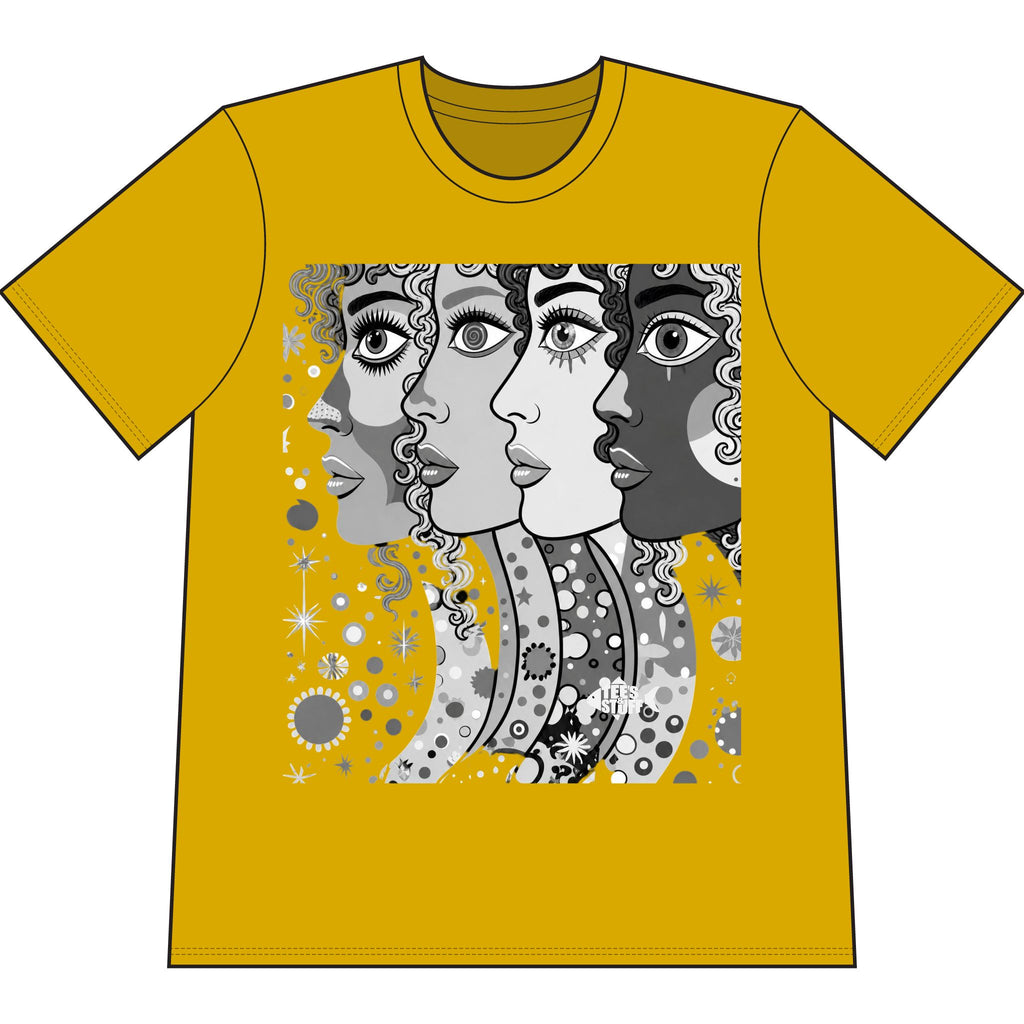 Artsy Pop Art Faces Graphic Tee