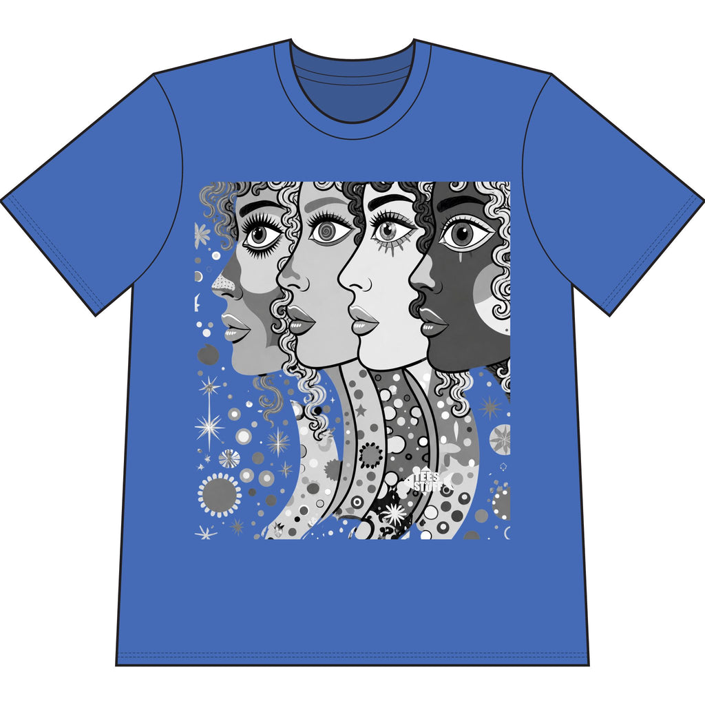 Artsy Pop Art Faces Graphic Tee
