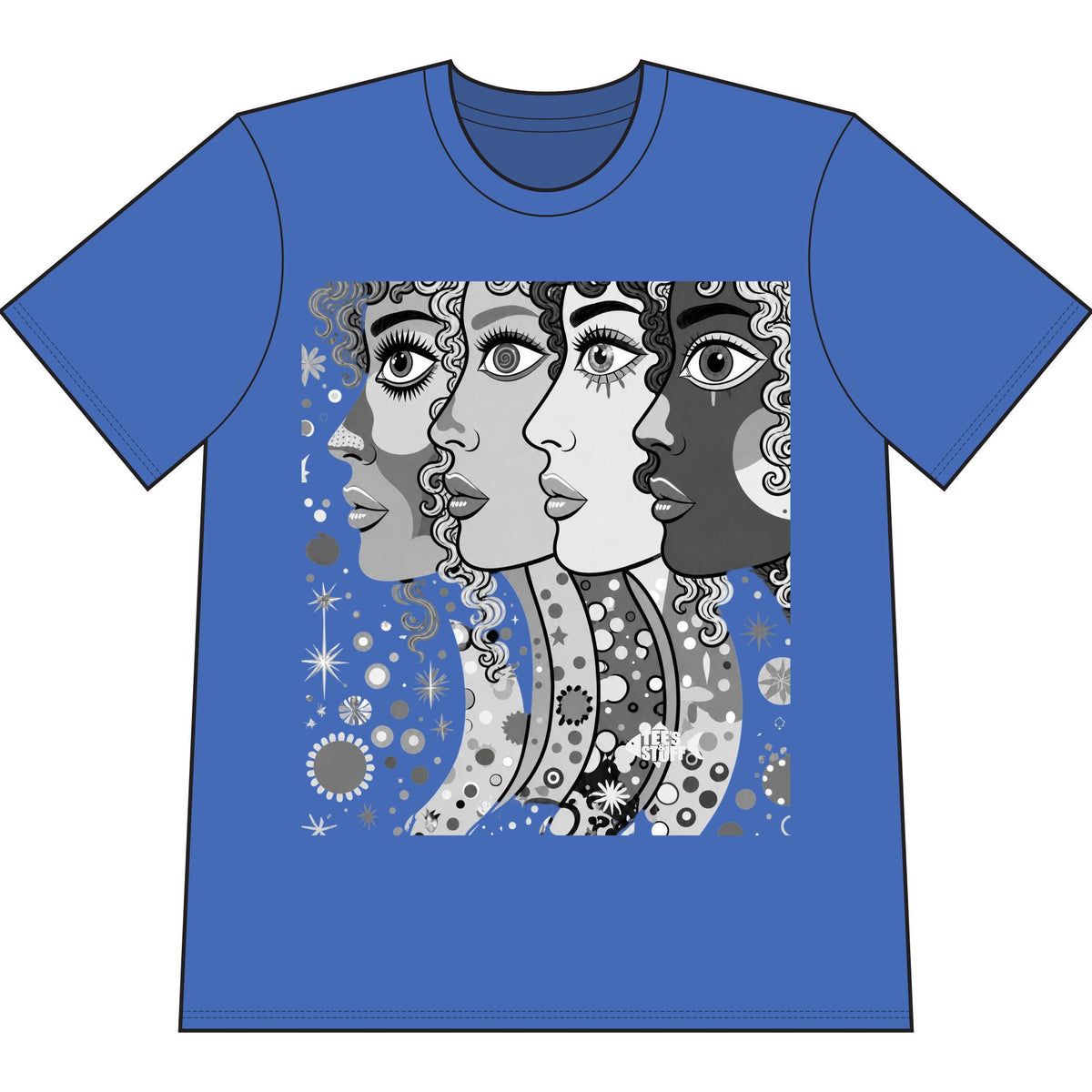 Artsy Pop Art Faces Graphic Tee