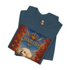 Charlotte NC Dog Tee — Cute Pup on Skateboard Patriotic T‑Shirt