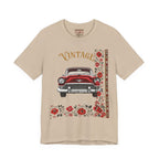 Vintage Classic Car Floral Graphic T-Shirt