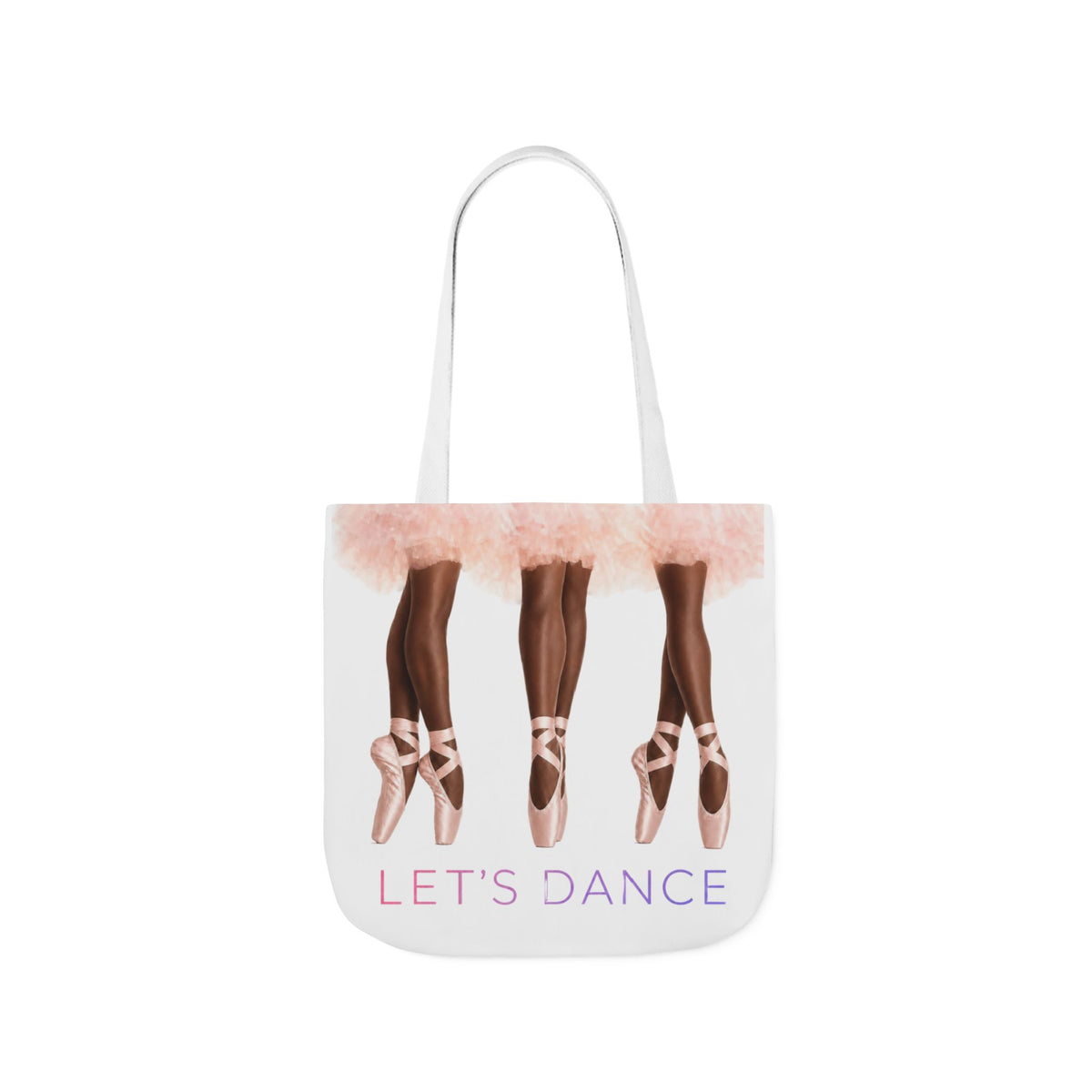 Ballet Tote Bag — 'Let's Dance' Ballerina Canvas Tote