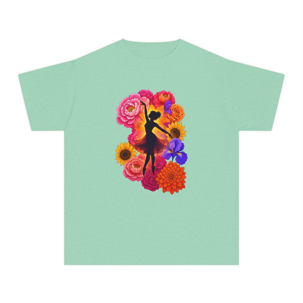 Let's Dance Floral Ballerina T--Shirt.