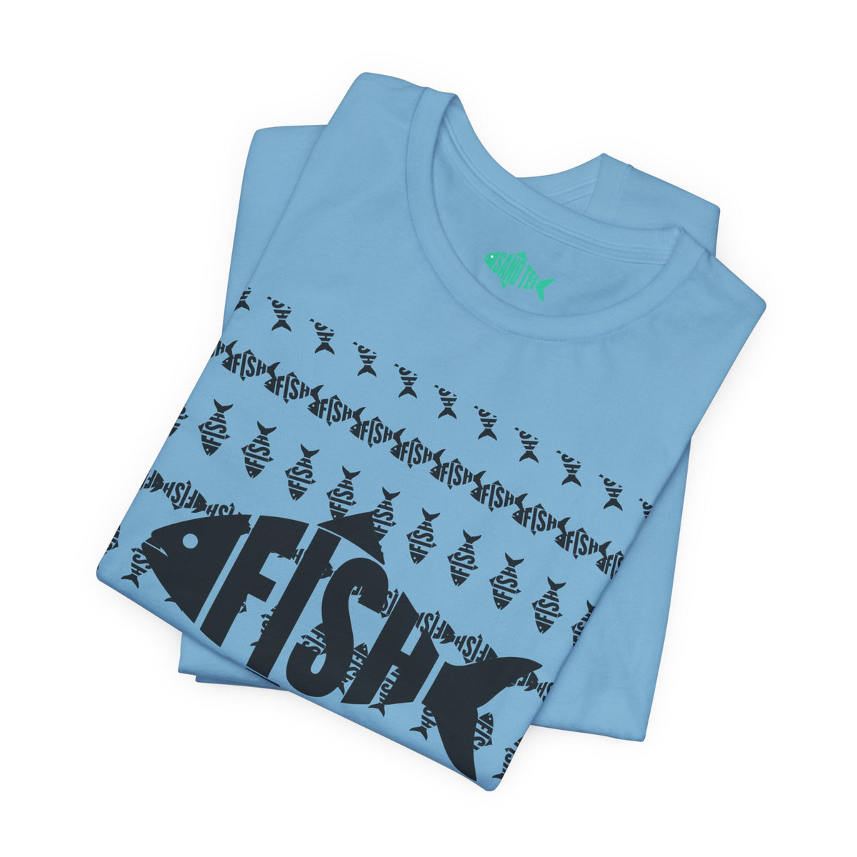 Fish Graphic Tee — 'FISH' Silhouette Fishing Shirt