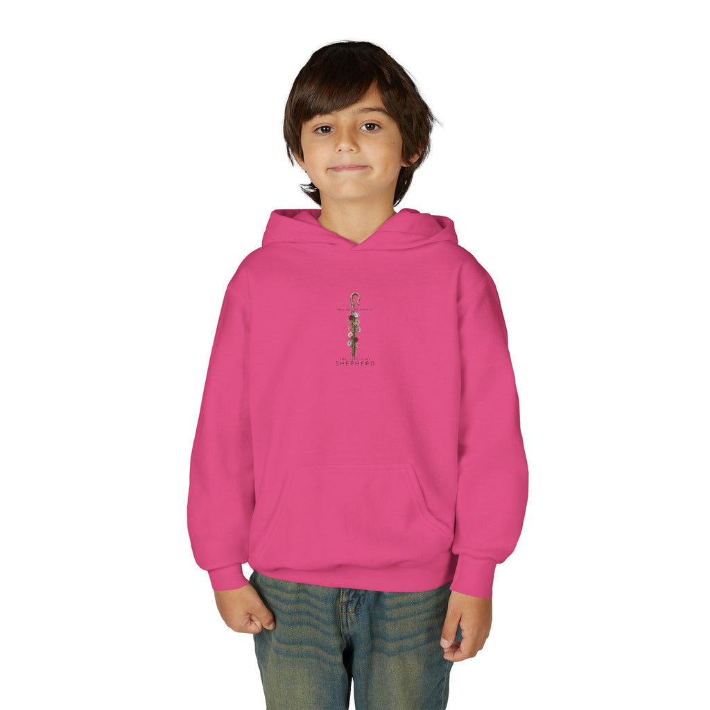 "The Lord Is My Shepherd" -Youth Heavy Blend Hooded Sweatshirt