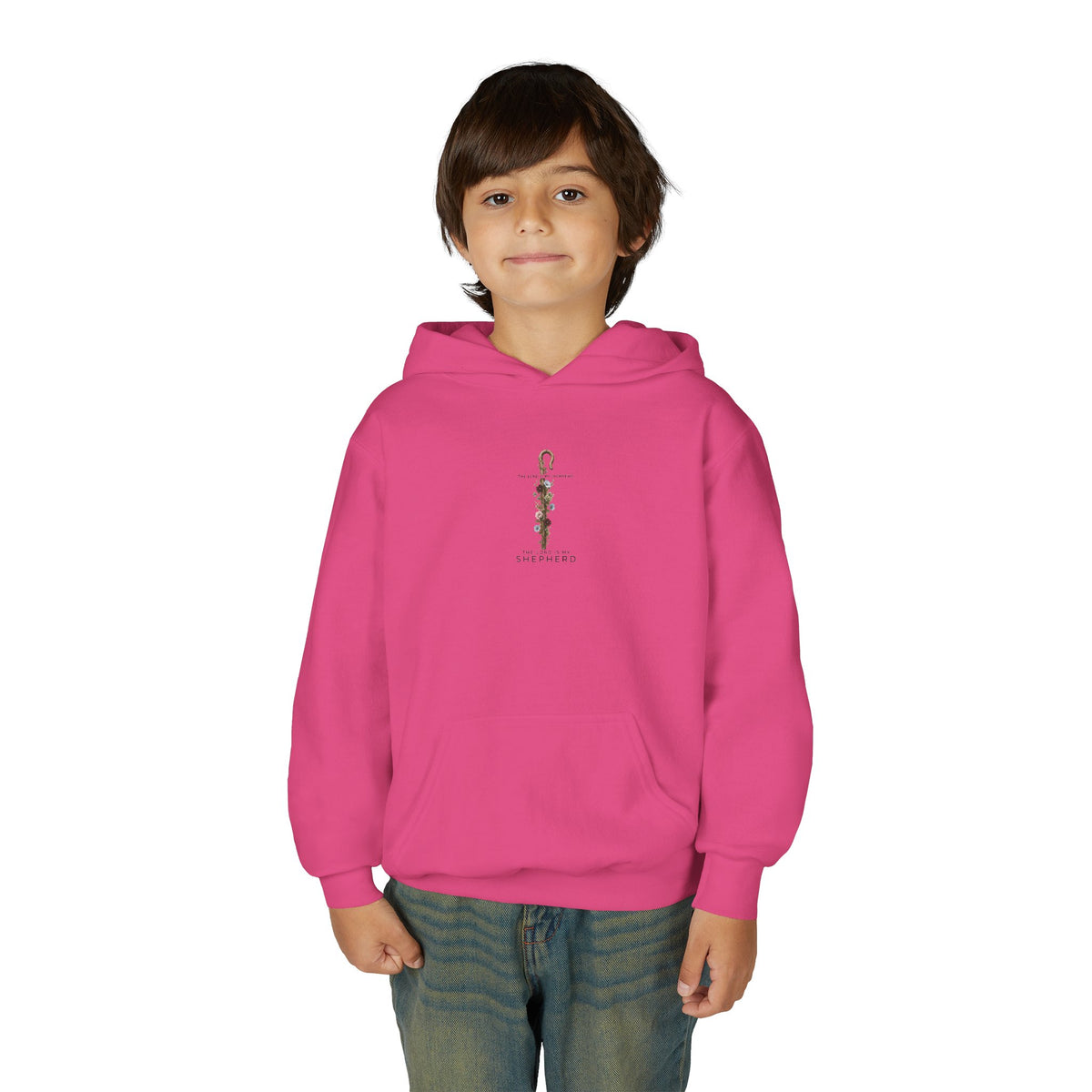 "The Lord Is My Shepherd" -Youth Heavy Blend Hooded Sweatshirt