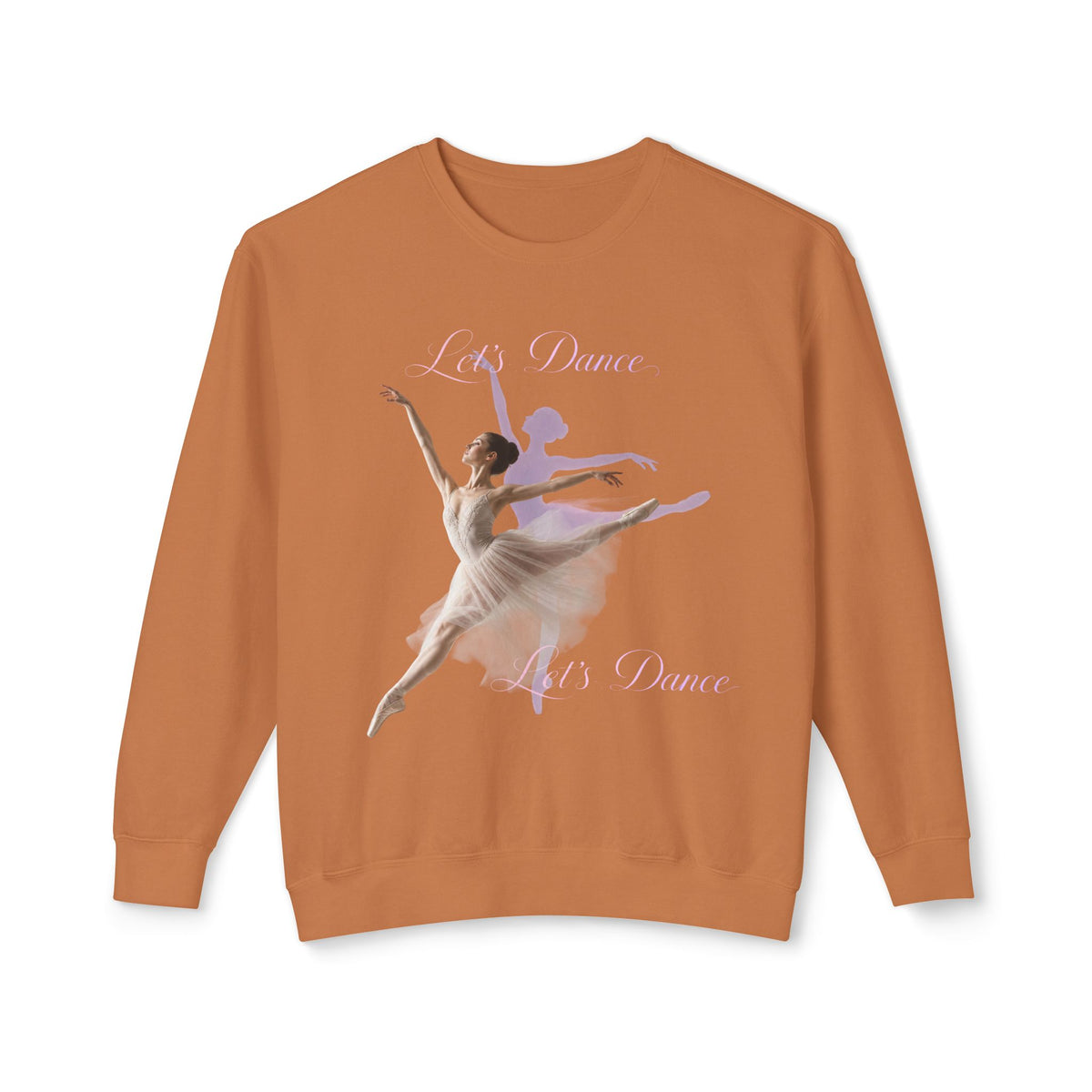 "Let's Dance" Ballerina Unisex Lightweight Crewneck Sweatshirt