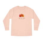 Autumn Leaves Long Sleeve Tee — 'AUTUMN' Maple Graphic Cozy Fall Shirt