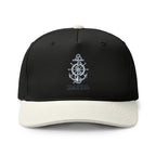 Anchor Compass Embroidered Two-Tone Cap — 'Hold Steady, Anchor Down'
