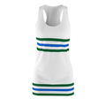 Racerback Stripe Dress — Green & Blue Athletic-Inspired Tank Dress