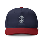 Anchor Compass Embroidered Two-Tone Cap — 'Hold Steady, Anchor Down'
