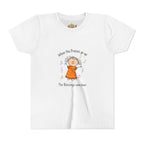 Youth Tee — "When the Praises Go Up, The Blessings Come Down" Kids Christian Shirt
