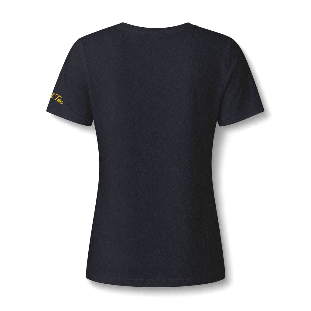 Orange Slice Splash T-Shirt | Citrus Fruit V-Neck Tee