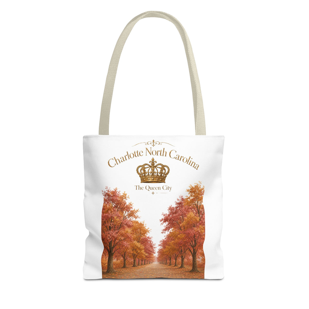 Charlotte North Carolina Autumn Tote Bag — 'The Queen City' Fall Tree Design