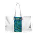 Blue Mosaic Weekender Bag – Nautical Tile Travel Tote