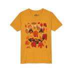 Youth Autumn Falling Leaves Short Sleeve Tee