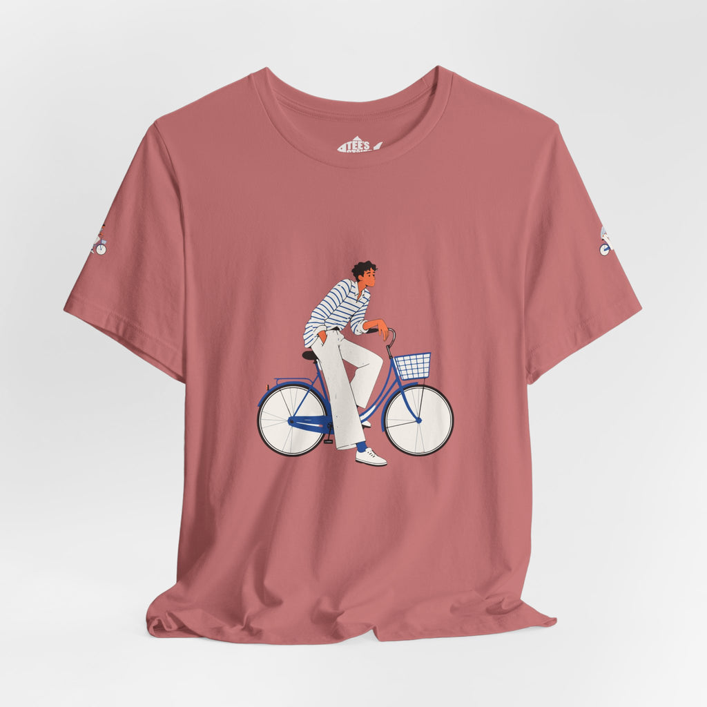 Bicycle Rider Illustration Jersey Tee