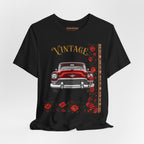 Vintage Classic Car Floral Graphic T-Shirt