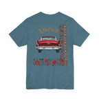 Vintage Classic Car Floral Graphic T-Shirt