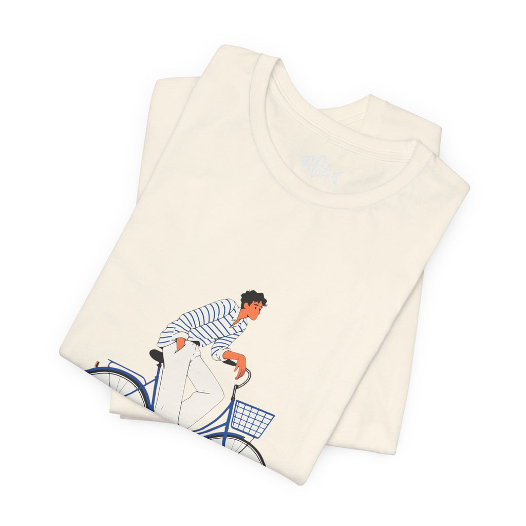 Bicycle Rider Illustration Jersey Tee