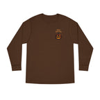 Halloween Cat Long Sleeve Tee — 'Hello Halloween' Jack-O'-Lantern Graphic
