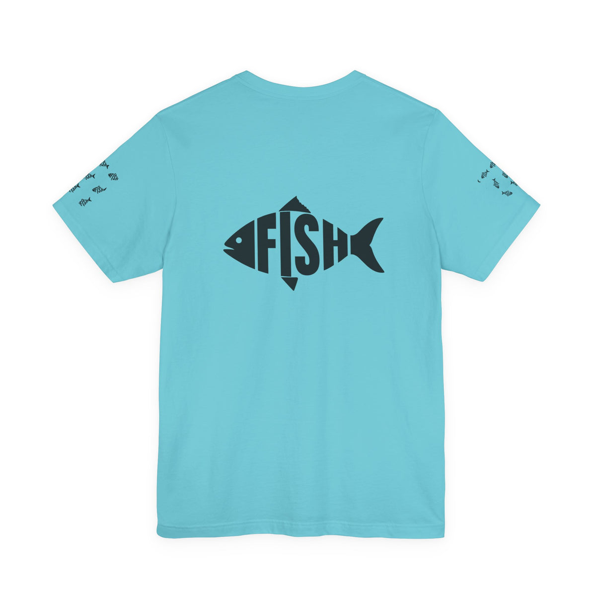 Fish Graphic Tee — 'FISH' Silhouette Fishing Shirt