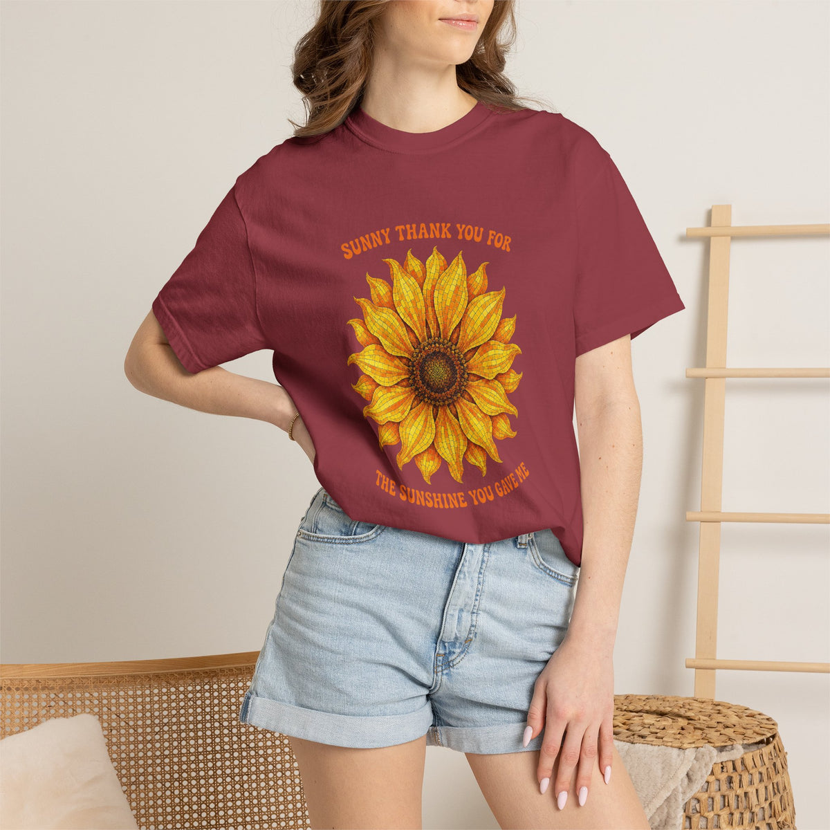 Sunny Sunflower Tee -Unisex Garment-Dyed Tee (Sunny thank you for the sunshine you gave me))
