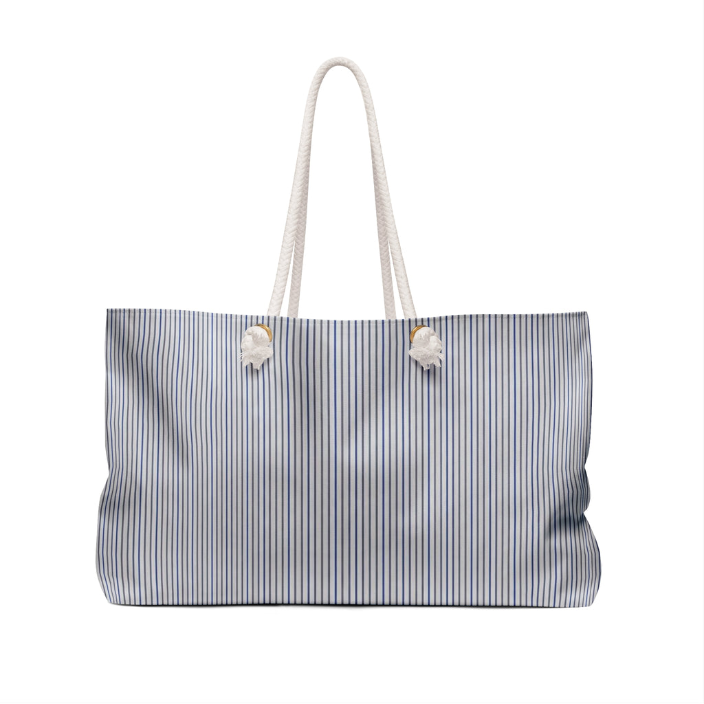 Nautical Anchor Weekender Bag – Striped Coastal Tote for Beach & Travel