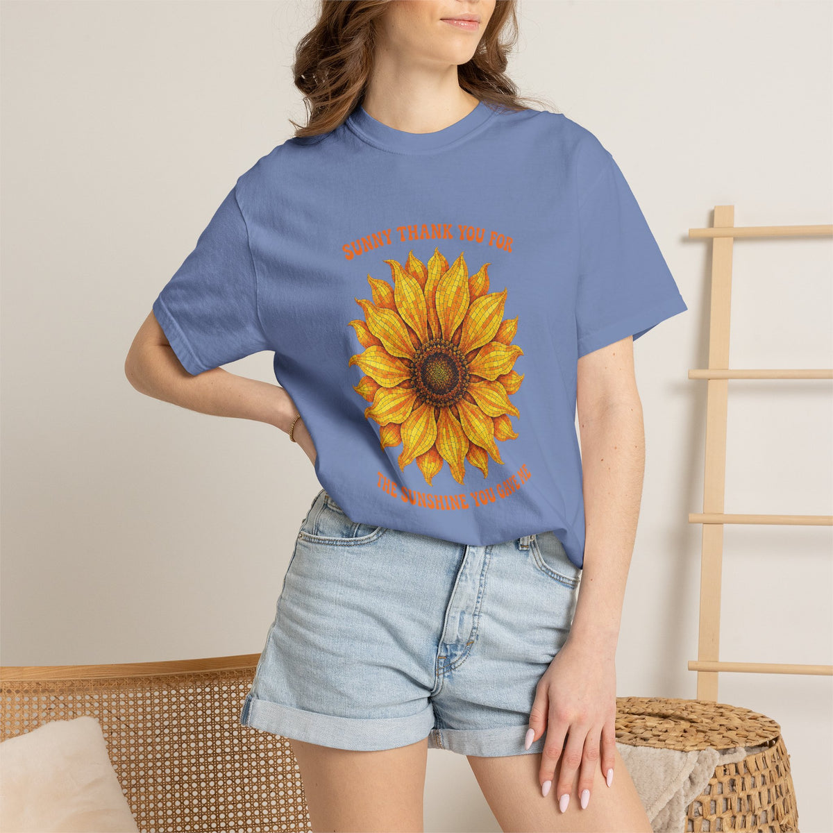 Sunny Sunflower Tee -Unisex Garment-Dyed Tee (Sunny thank you for the sunshine you gave me))