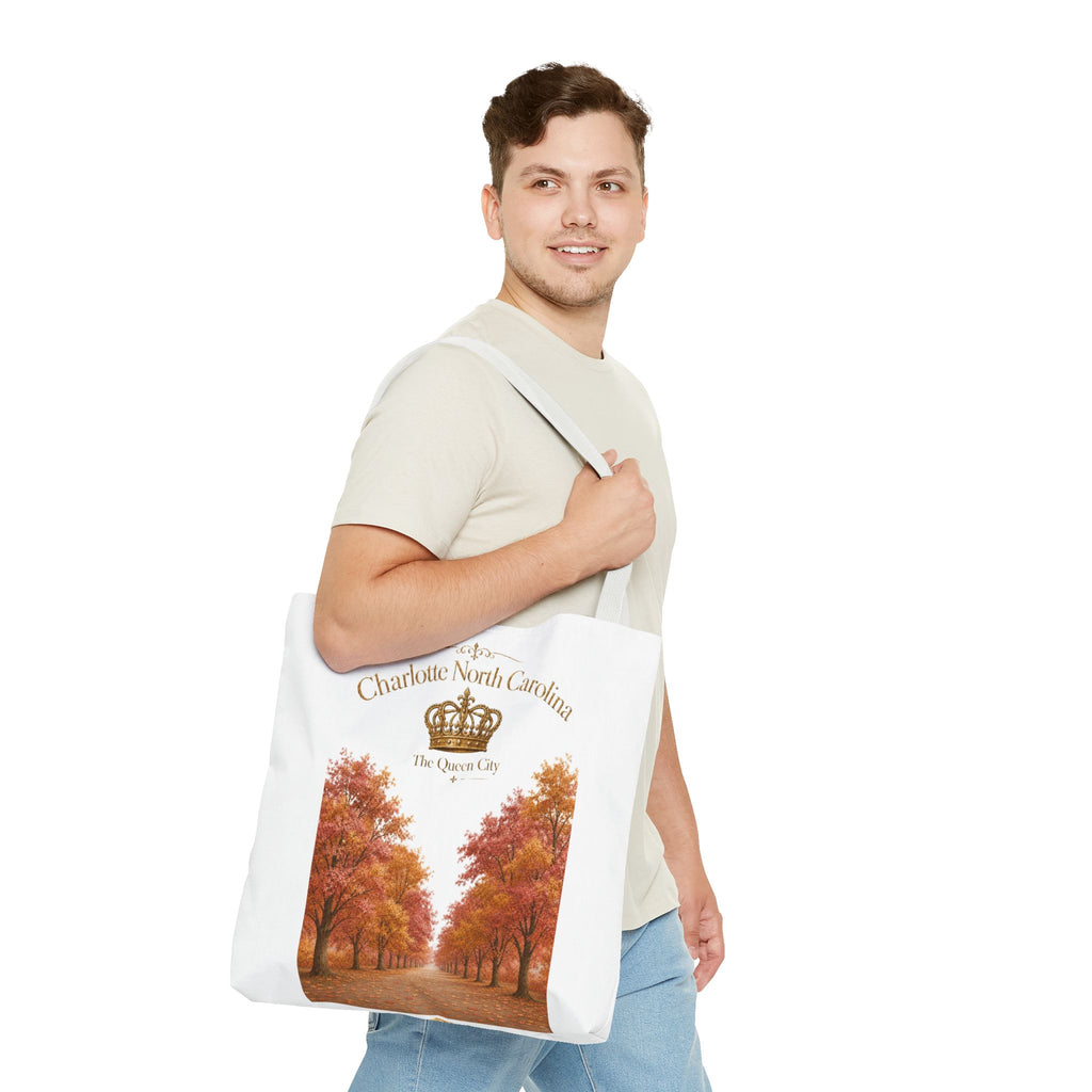 Charlotte North Carolina Autumn Tote Bag — 'The Queen City' Fall Tree Design