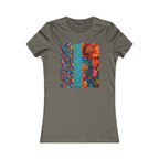 Women's Floral Patchwork Tee — Colorful Quilted Art Graphic Shirt