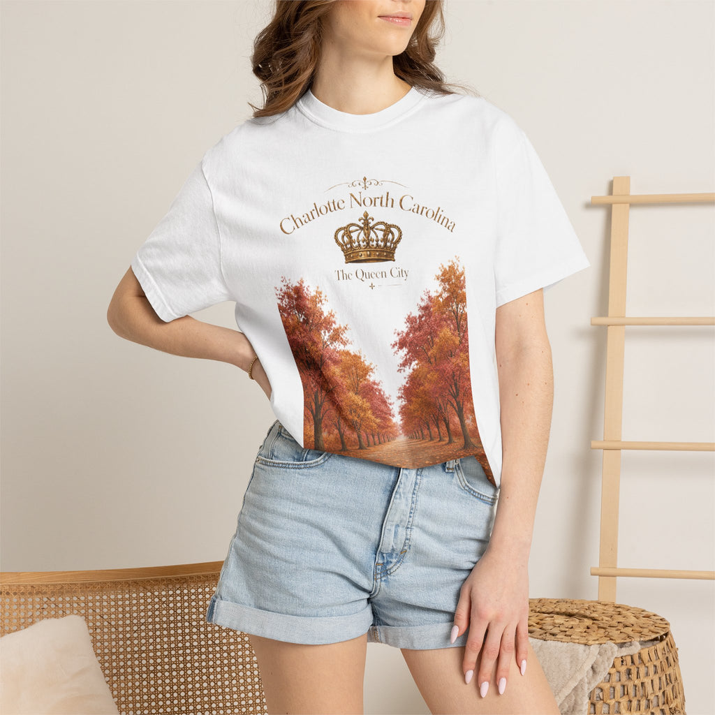 Charlotte North Carolina Autumn Tree Lane T-Shirt