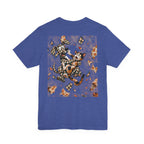 Gingham Dog & Calico Cat Tee — Plaid Pet Illustration T-Shirt