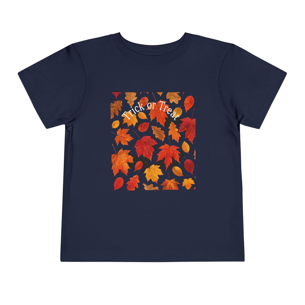 Toddler Halloween Pumpkin and Autumn Leaves Tee