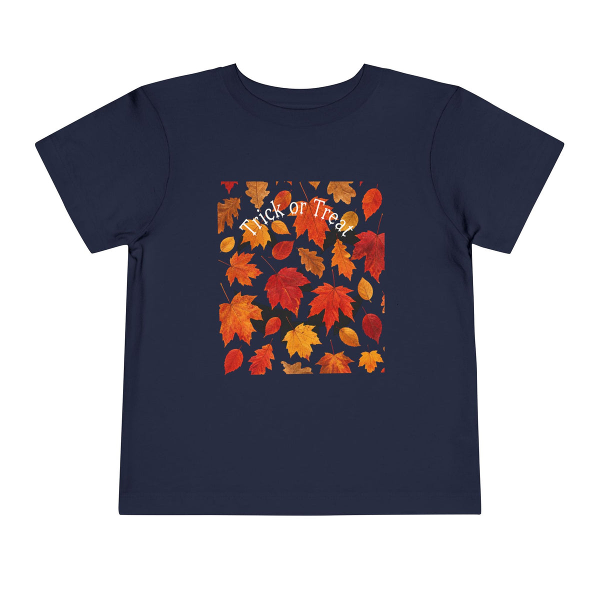 Toddler Halloween Pumpkin and Autumn Leaves Tee