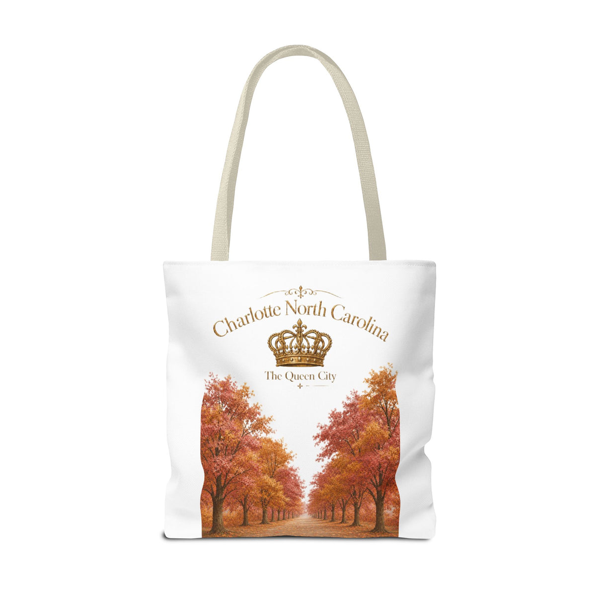 Charlotte North Carolina Autumn Tote Bag — 'The Queen City' Fall Tree Design