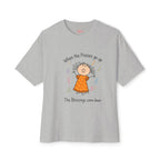 Faithful Praise Tee — "When the Praises go up, The Blessings come down" Oversized Boxy T-Shirt